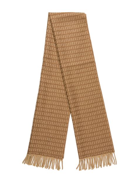 fendi ff logo wool scarf|Fendi zucchino scarf.